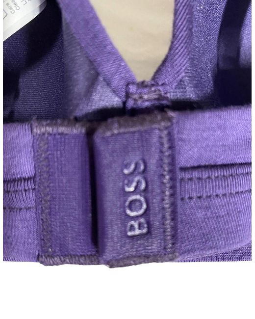 Boss Blue Ci Logo Padded Triangle Bra, Dark
