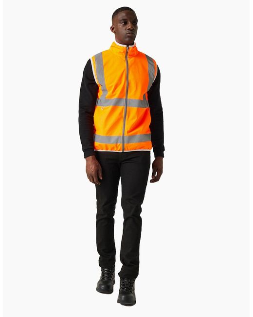 Regatta Orange Professional Full Zip Hi-Vis Vest for men