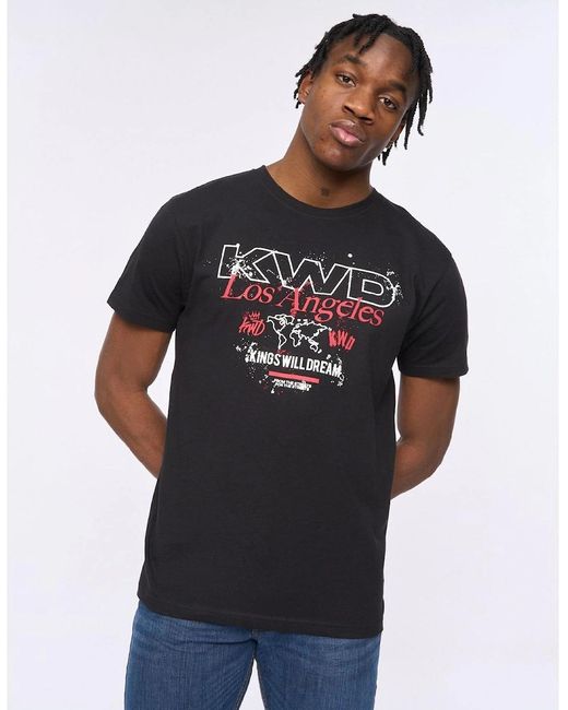 Kings Will Dream Black Mapped T-Shirt for men