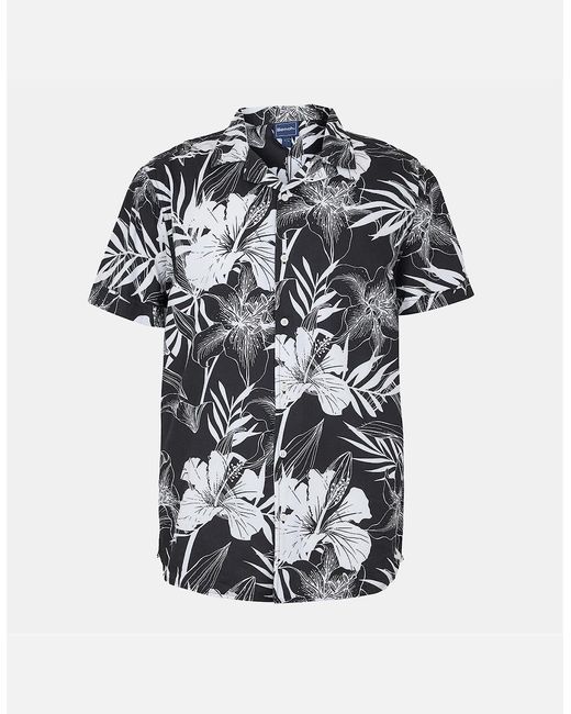 Bench Black Collared Neck Short Sleeve Regular Fit Shirt for men