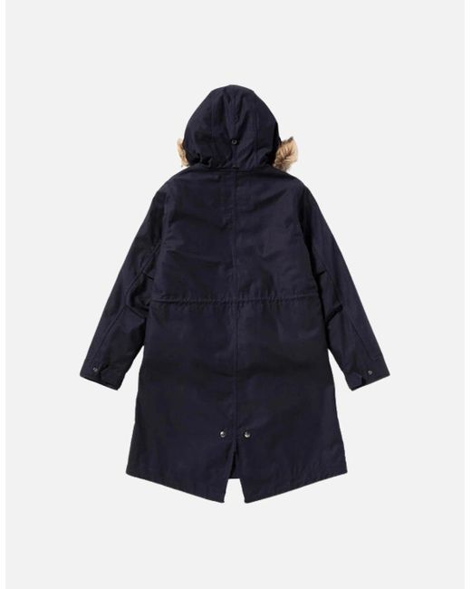 Fred Perry Blue Hooded Zip-In Liner Parka 2