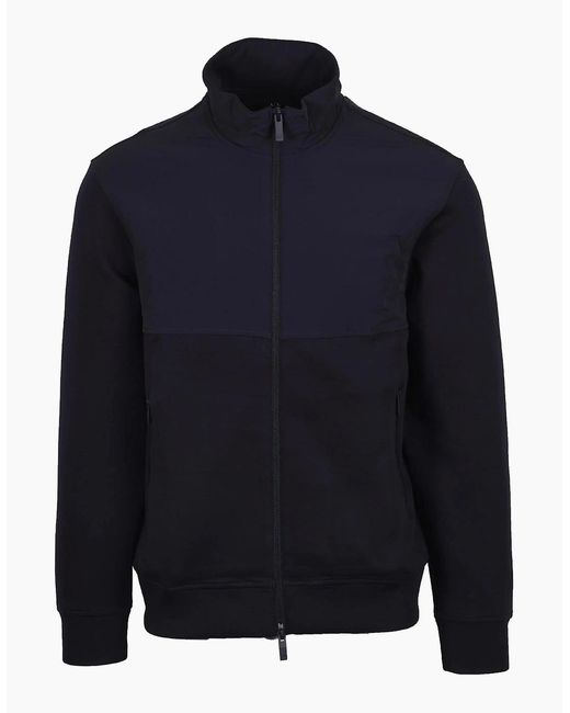 ARMANI EXCHANGE Blue Full Zip Sweatshirt Deep for men