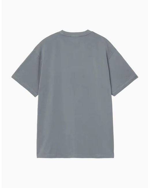 Carhartt Gray S/S Wip Iii T-Shirt Cozy/Heavy Stone Wash for men