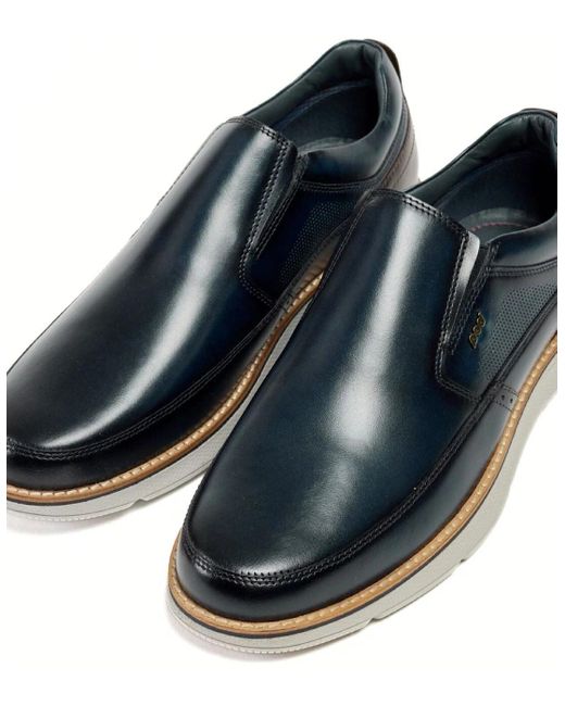 Pod Blue Fowler Leather Loafers for men
