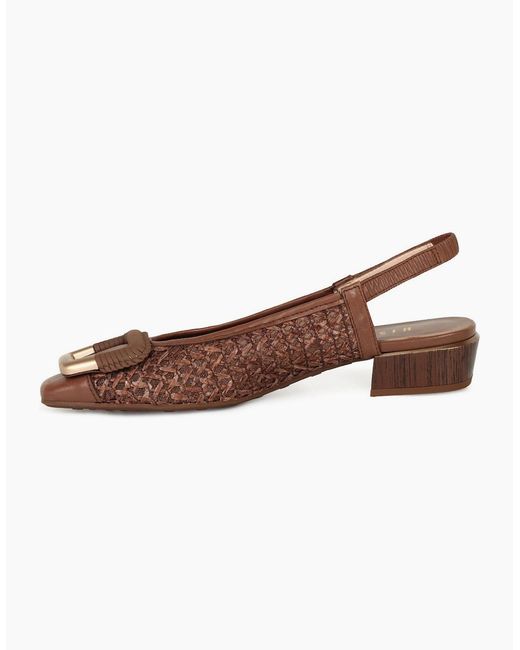 Hispanitas Brown Azucena Low Heeled Slingbacks