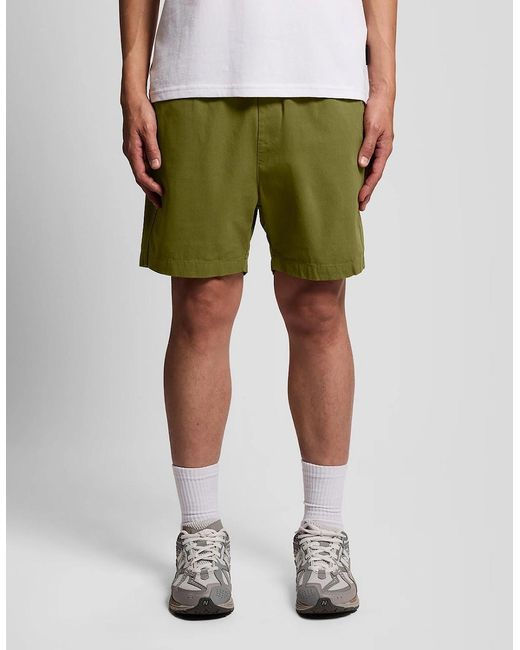 Lyle & Scott White Cotton Twill Shorts for men