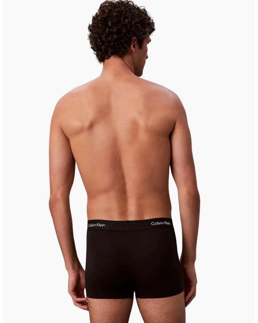 Calvin Klein Black 3-Pack Icon Logo Graphic Boxer Trunks for men