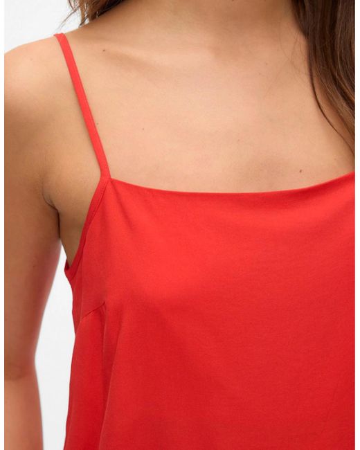 Vero Moda Red Easy Joy Short Singlet Dress Fiery