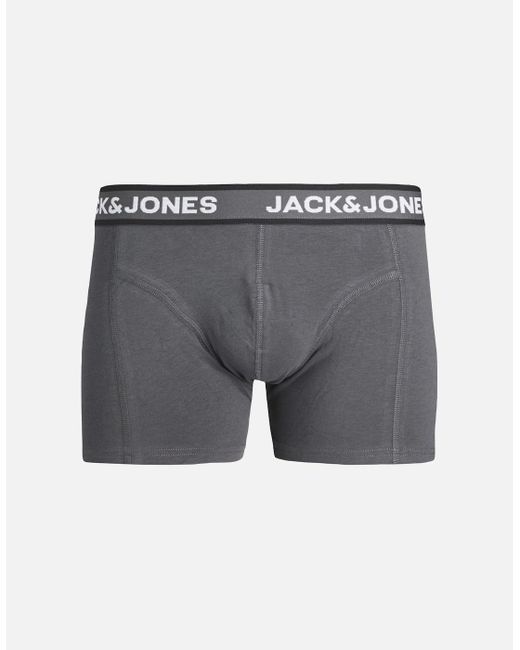 Jack & Jones Black Speed Solid 5 Pack Trunks for men