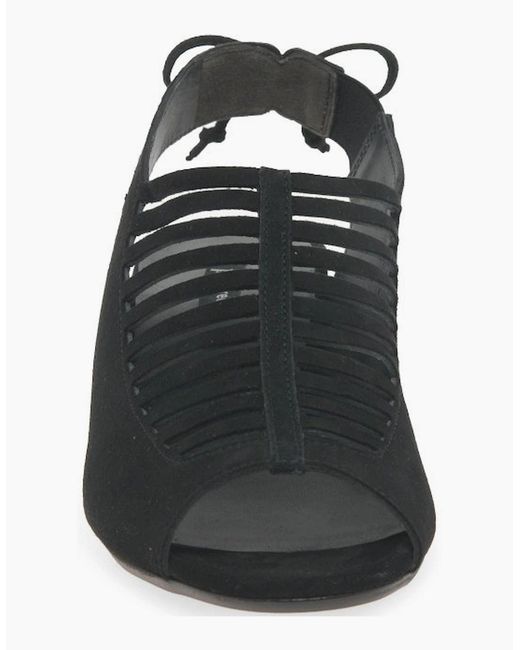 Paul Green Black Hazel Peep Toe Sandals