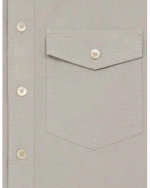 Paul Smith Gray Ps Ls Casual Fit Shirt 74 Smoke for men