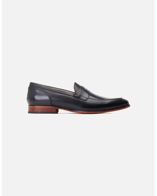 Base London Blue Bruno Penny Loafer for men