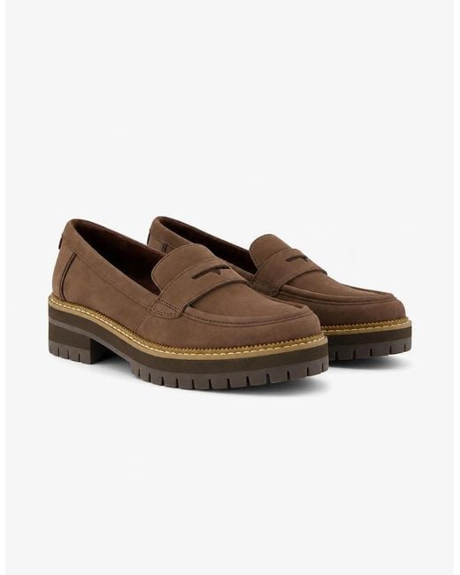 TOMS Brown Cara Loafer Shoes Dark