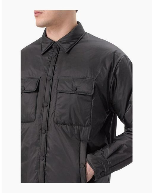 DSquared² Black Light Puffer Shirt Jacket for men