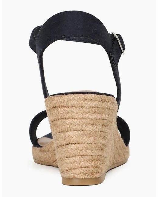Tamaris Black Sweet Pea Wedge Heel Sandals