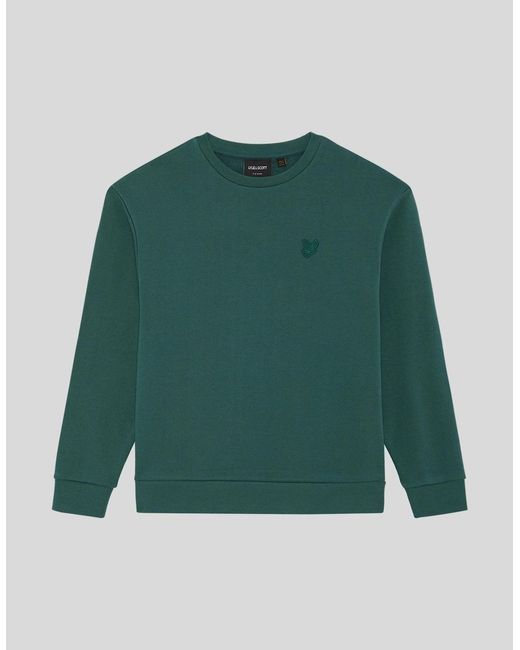Lyle & Scott Green Heavyweight Cotton Sweatshirt for men