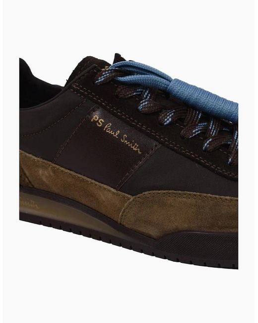 Paul Smith Black Dover Trainer/Khaki for men