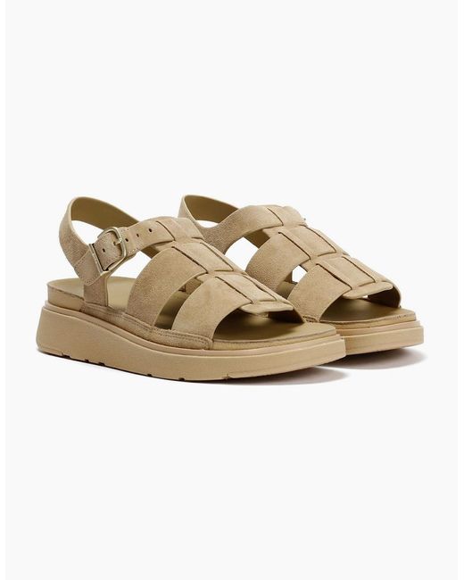 Fitflop Metallic Gen-Ff Suede Cappuccino Sandals