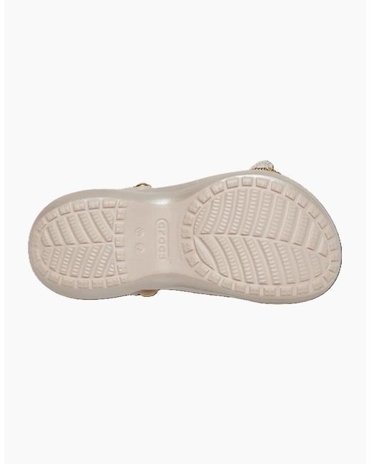CROCSTM Natural Bedazzled Platform Shuv Clogs