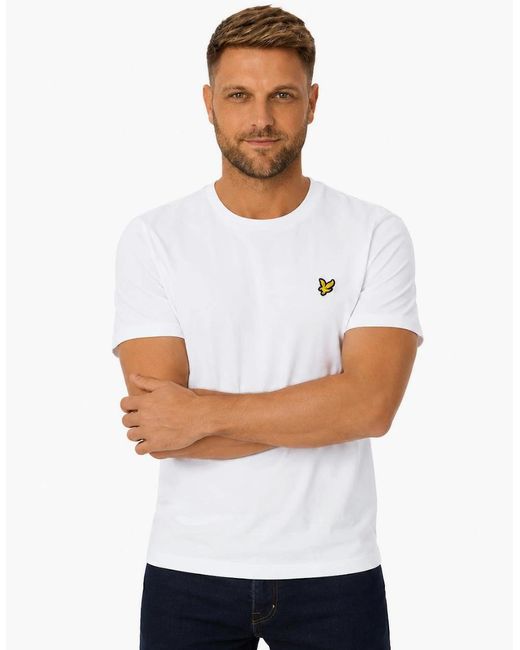 Lyle & Scott White Lyle & Scott Plain T-Shirt for men