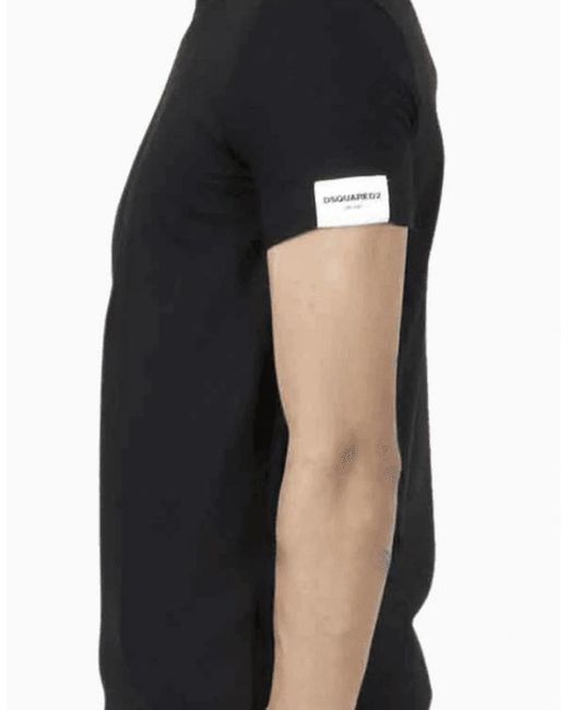 DSquared² Black Underwear Patch Logo T-Shirt for men