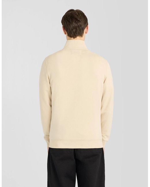 Lyle & Scott Natural Superfine Cotton 1/4 Zip Sweatshirt for men