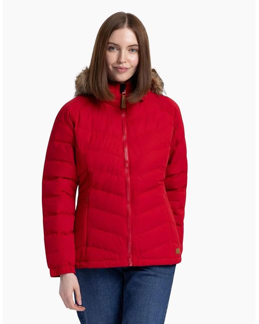 Trespass Red Ladies Nadina Waterproof Padded Jacket