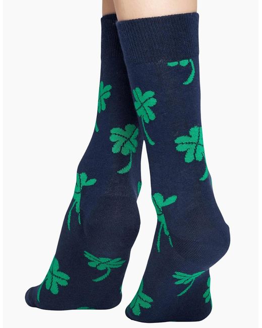 Happy Socks Blue Big Luck Socks