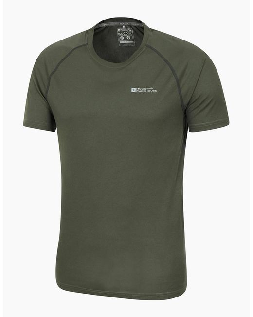 Mountain Warehouse Green Aero Ii Short-Sleeved T-Shirt for men