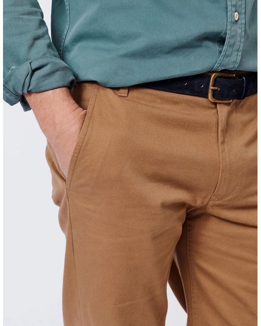 aubi Blue Ormsby Selvedge Chino for men