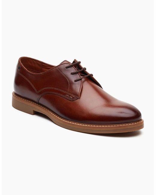 Base London Brown London Strand Lace Up Leather Burnt Tan Lace-Up Shoes for men