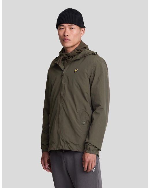 Lyle & Scott Gray Water Resistant Hooded Jacket for men
