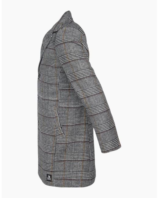 Tom Tailor Gray Trench Over Coat Wool Winter Long Jacket Formal Office Outwear for men