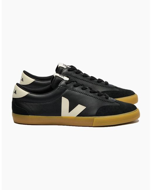 Veja Black Volley O.T Leather Trainer/Pierre for men