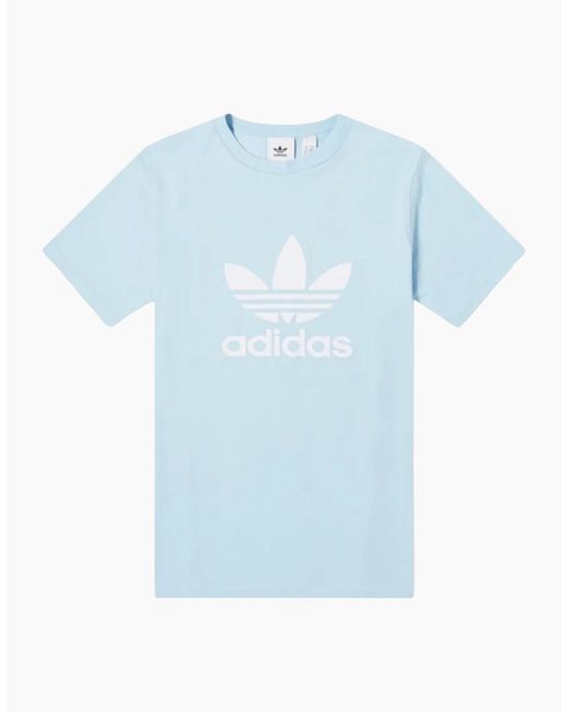 Adidas Blue Originals T Shirts Trefoil Logo California Retro Design Summer Tee for men