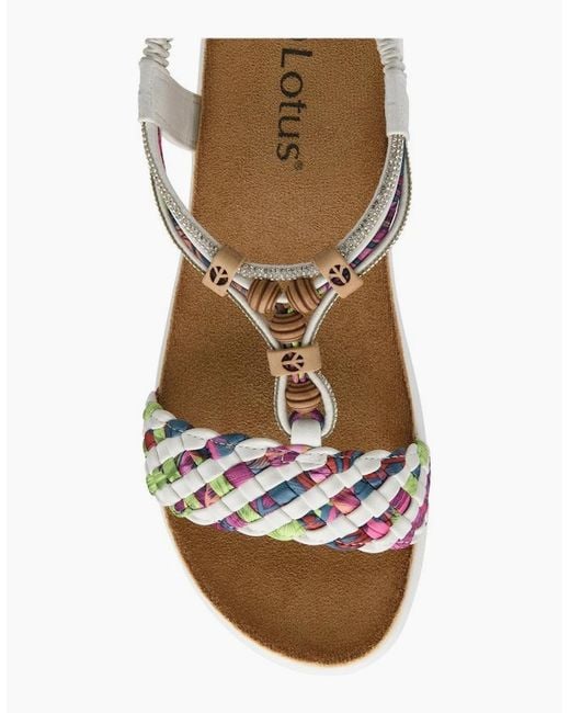 Lotus Metallic Russo Sandals