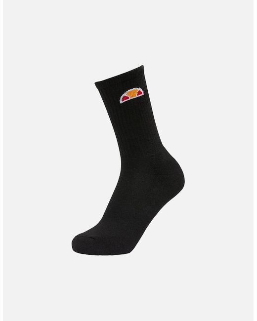 Ellesse Black Tamuna Sports Logo 6 Pack Socks for men