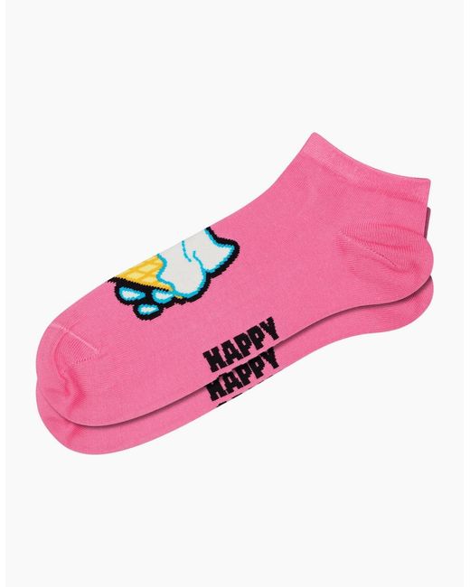 Happy Socks Pink 2-Pack Ice Cream & Lazy Days Low Socks