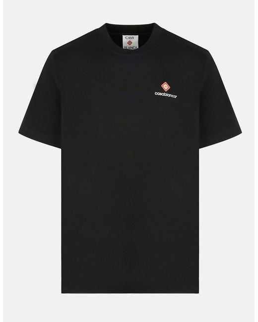 Casablanca Black Core Logo 3D Classic T-Shirt for men