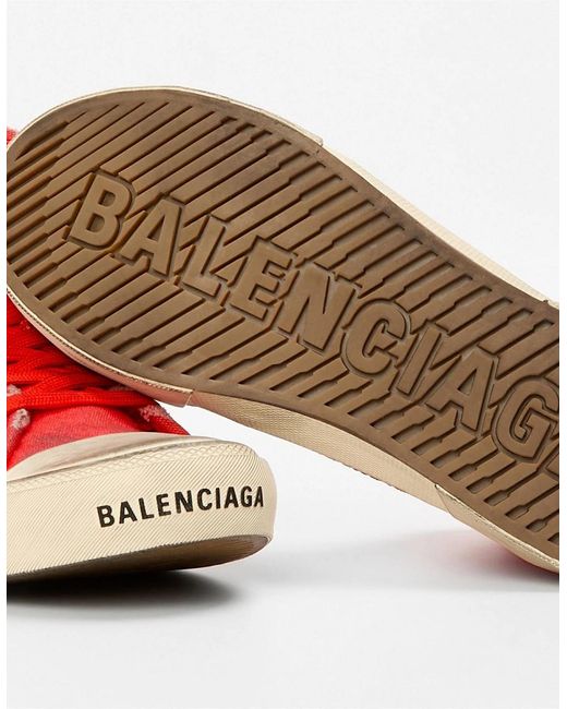 Balenciaga Red Paris High Tops