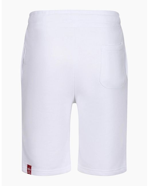Alpha Industries Blue Foil Print Logo Basic Shorts for men