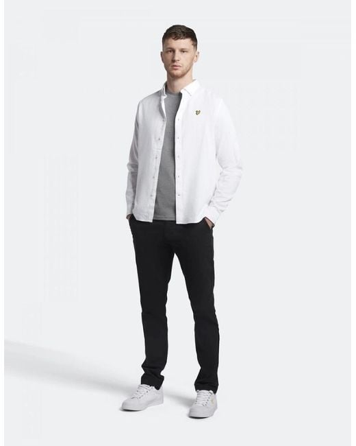 Lyle & Scott Gray Lyle & Scott Plain T-Shirt for men