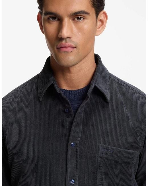 Boss Blue Boss Relegant 6 Long Sleeve Cotton Shirt for men