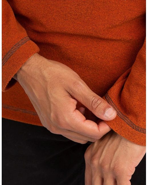 Trespass Orange Keynote Anti Pilling 1/4 Zip Fleece Top for men