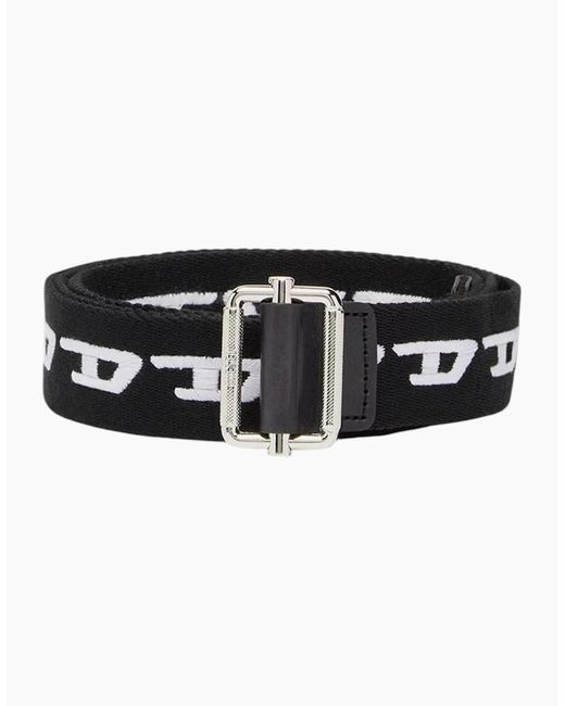 DIESEL Black B-Didi Belts For Jeans Metal Buckle Woven Work Waist Belt New for men