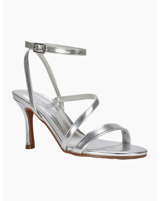 XY London Ladies Sherry Metallic Strappy Stiletto Heel Sandals