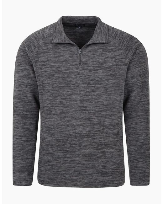 Mountain Warehouse Gray Snowdon Ii Fleece Top for men