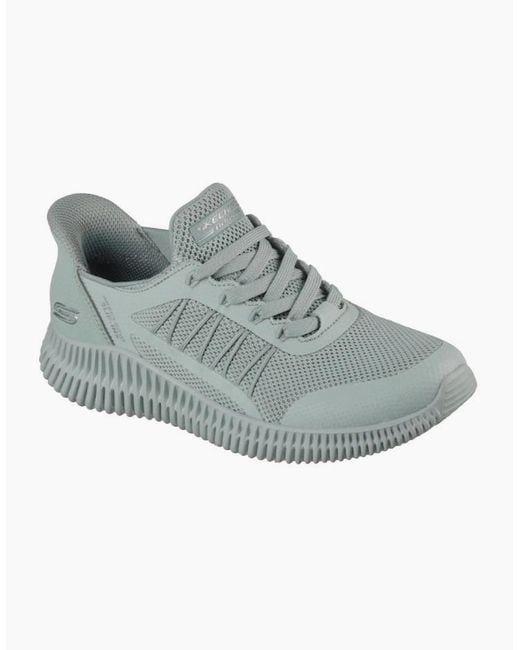 Skechers Gray Bobs Geo Lite Divine Pace Sage Trainers