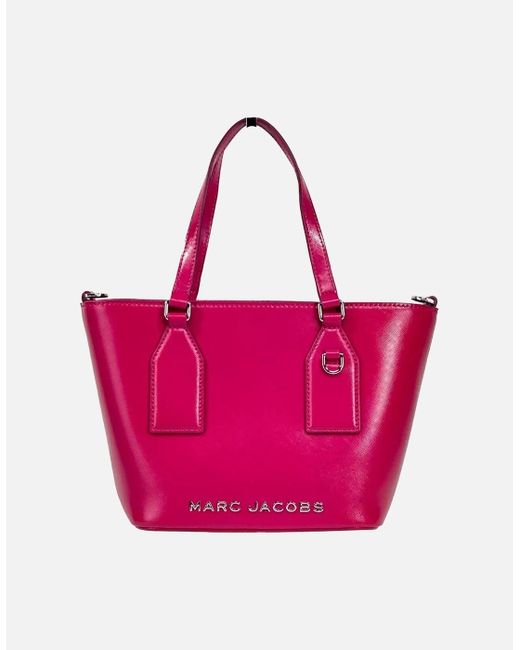 Marc Jacobs Pink Small Saffiano Leather Tote Crossbody Bag