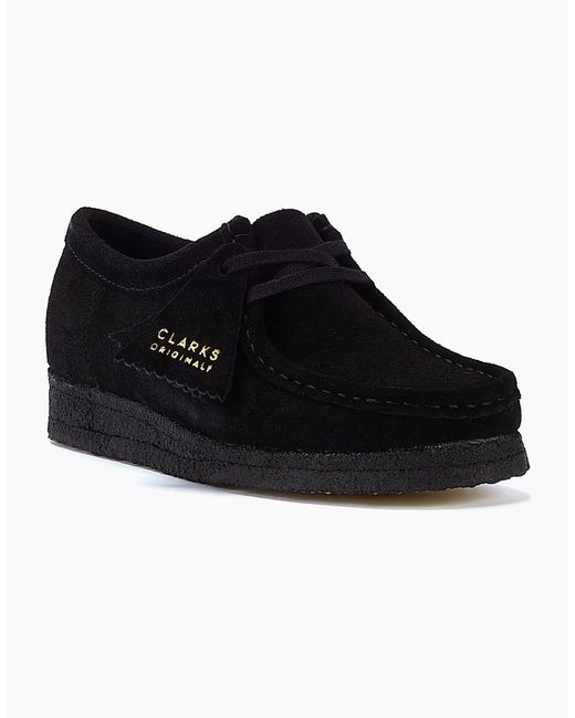 Clarks Black Originals Wallabee Suede Shoes